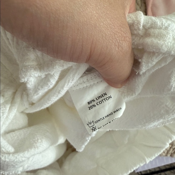 IXIMO Linen Blend Barrel Pant - Ivory (XL) - Picture 5 of 5